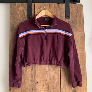 Wild fable cropped quarter zip sweatshirt